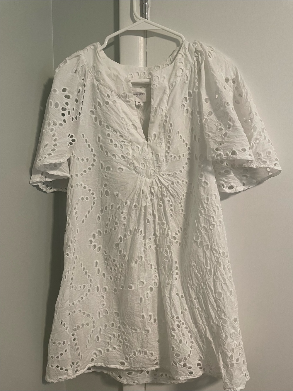 Pomander Place White Eyelet Cotton Tunic Dress
